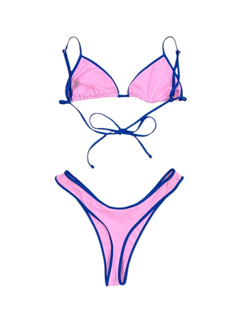 RARE FRANKIE’S BIKINIS Lumia Top & Full Moon Micro Bikini Bottom in Fairy Floss